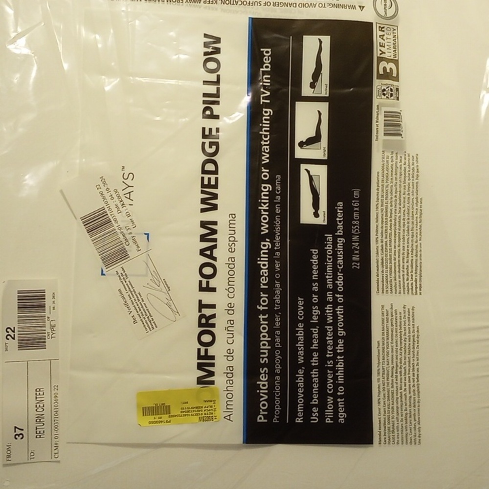 Comfort foam wedge pillow
